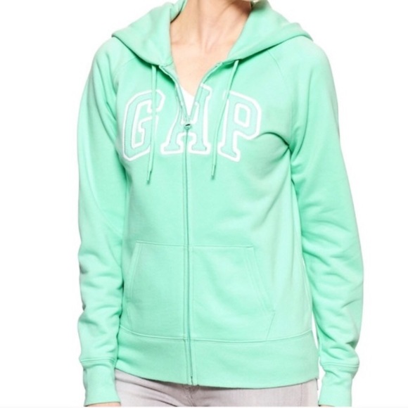 gap mint green hoodie